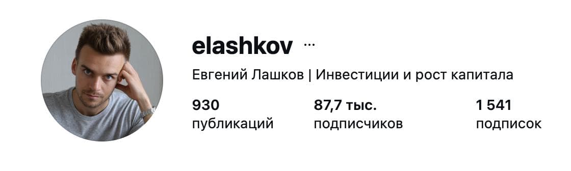 Instagram-профиль elashkov